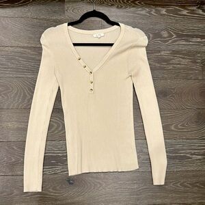 La miel cream sweater top size S